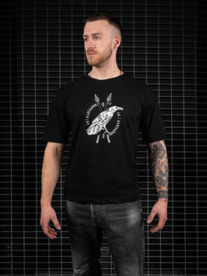 Męski T-shirt Raven czarny M