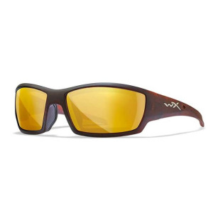 Okulary Wiley X TIDE Pol Amber Gold Mirror Matte Hickory Brown Frame