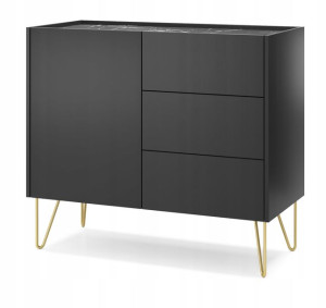 Komoda z szufladami EUPHORIA KSZ97 czarna 97 cm
