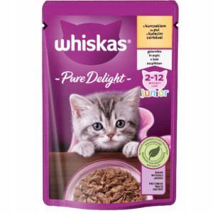 WHISKAS PURE DELIGHT JUNIOR karma kota kurczak 85g