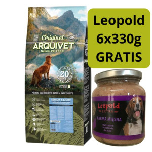 Arquivet Original Senior&Light Kurczak z ryżem 20kg + Leopold karma mięsna