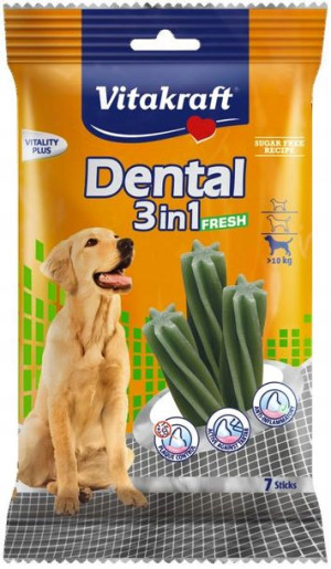VITAKRAFT DENTAL 3w1 FRESH M 180g przysmak d/psa
