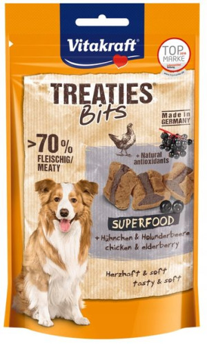 Vitakraft Treaties Bits czarny bez superfood 100g