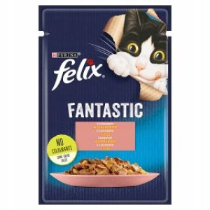 Felix Fantastic dla kot z łososiem w galaretce 85g