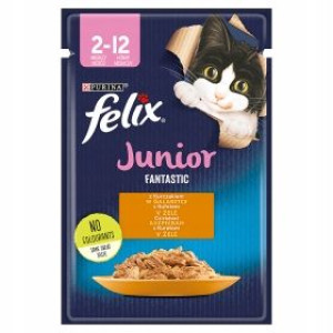 FELIX FANTASTIC dla kota Junior Kurczak 85g
