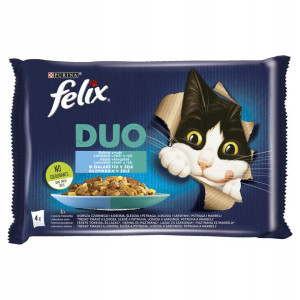 FELIX FANTASTIC DUO Ryba Saszetki dla kota 4 x 85g