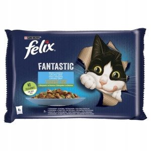 FELIX FANTASTIC Ryba z warzywami Saszetki 4 x 85g