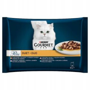 Karma dla kota Gourmet Perle Mięsny Duet 4x 85g