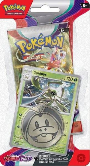 Spidops karta +booster karty Pokemon TCG Checklane Scarlet & Violet