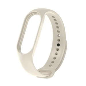 Opaska / Pasek Silikonowy Braders do Xiaomi Mi Band 5 / 6 / 7 kremowy