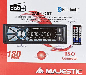 Majestic DAB-442 BT Radio samochodowe RDS Stereo/DAB+ PLL, Bluetooth, Dual-