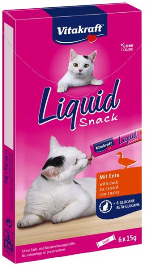 Vitakraft Cat Liquid Snack Kaczka 6x15g