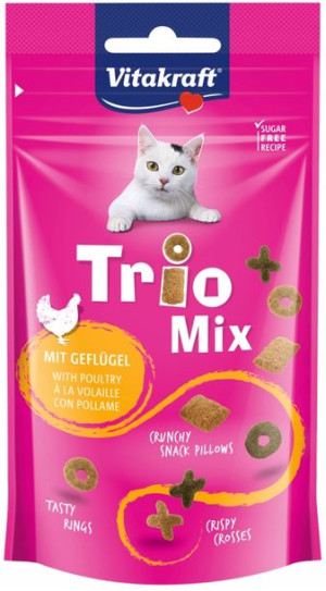 Vitakraft TRIO MIX Drób 60g przysmak dla kota
