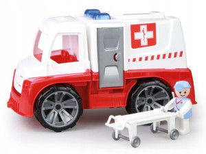 Karetka ambulans LENA TRUX zestaw lekarz w pudełku