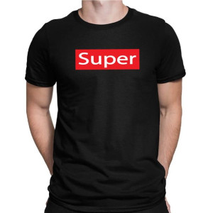 Koszulka męska z napisem SUPER