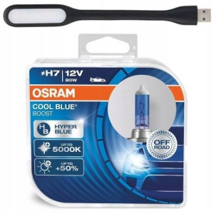 2x H7 Osram Zarówki 5000k Cool Blue Hyperboost+50%