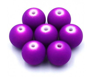 Koraliki szklana gumowane 10mm fiolet jasny 10szt