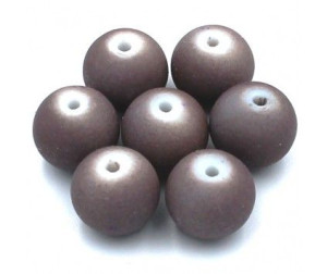 Koraliki szklana gumowane 10mm szare c. 10szt