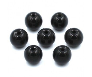 Koraliki szklane powlekane 8mm czarne 20szt