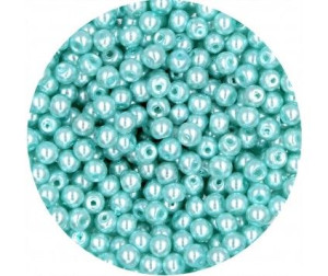 PERŁA PERŁY PEREŁKI SZKLANE 4mm błękitny 50sztuk