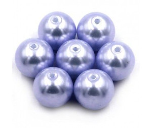 Perły szklane koraliki 10mm fioletowo - szare 10szt