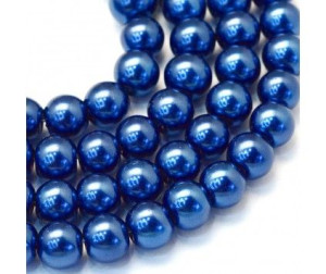 B72 Koraliki Szklane Perły Kule Sznur 8mm 42szt
