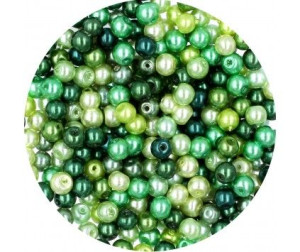 Perła Perły Perełki Szklane 4mm 50szt mix Zielony