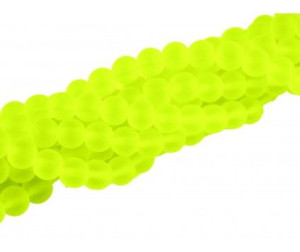 KORALIKI MROŻONE SZNUR 8mm SZKLANE 52szt neon