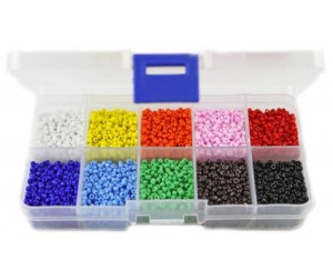 Zestaw Koraliki Drobne 2mm Organizer Seeds 100gram