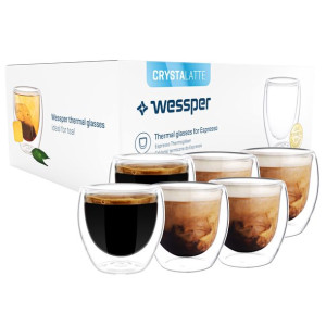 Szklanki Termiczne 80ml Do Kawy Espresso 6 Sztuk