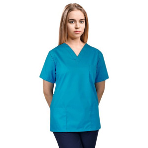 Bluza medyczna, chirurgiczna damska  kolor turkusowy - XL