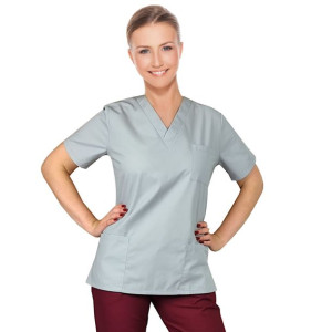 Bluza medyczna, chirurgiczna damska  kolor jasny szary - XXS