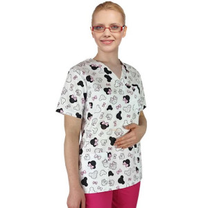Bluza medyczna bawełna 100% wzór W32 (1046.6)  roz. XXL
