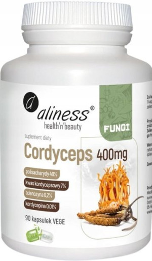 Aliness Cordyceps 400mg 90 Kaps. Polisacharydy