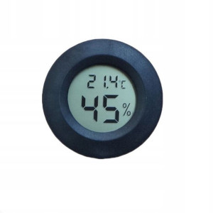 Okrągły Termometr Higrometr LCD CO2 terrarium akwa