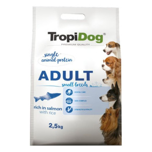 TROPIDOG PREMIUM Adult Small Salmon & Rice 2,5kg dla małych ras