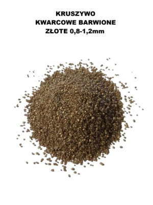 Kruszywo Kwarcowe Barwione 0,8 - 1,2mm Złoty 100g Techniart