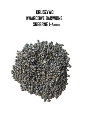 Kruszywo Kwarcowe Barwione 1-4mm Srebrny 100g Techniart