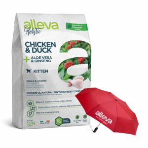 Alleva Holistic (Kitten) Chicken & Duck + Aloe Vera & Ginseng 10kg + Paraso