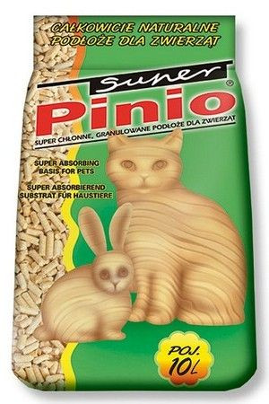 SUPER BENEK Pinio żwirek drewniany 10L - żwirek higieniczny dla zwierząt