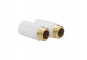 PRZEDŁUŻKA MOSIĘŻNA BIAŁA 1/2 x 30mm Komplet