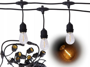 Girlanda Świetlna Ogrodowa LED Łańcuch 20M 20XE27