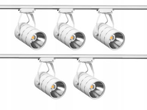 Oświetlenie szynowe 5x lampa biała 23W 6000K 3m