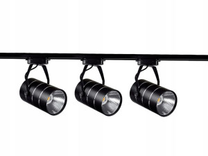 Oświetlenie szynowe 3x lampa czarna 23W 6000K 1,5m