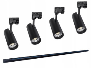 Oświetlenie szynowe Trójfazowe 4x Lampa 23W 2m