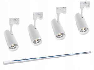4x Reflektor lampa 3F COB 23W neutralna + szyna 2m