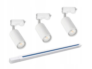 Lampy Szynowe Long Trójfazowe na GU10 + Szyna 1m
