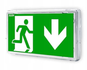 Lampa awaryjna EXIT S LED 1W oprawa 1h atest CNBOP