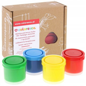Coloresca Farby Malucha do Malowania Palcami 4 szt