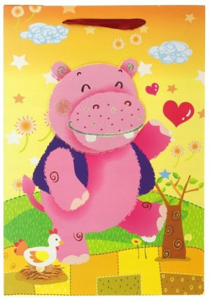 Torebka Ozdobna 3D Pionowa Zoo 30x12x43 cm